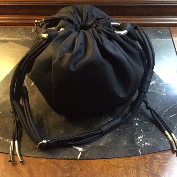 Groom Paris Bucket Black Bag with Pull Strings - Picture 1 of 16